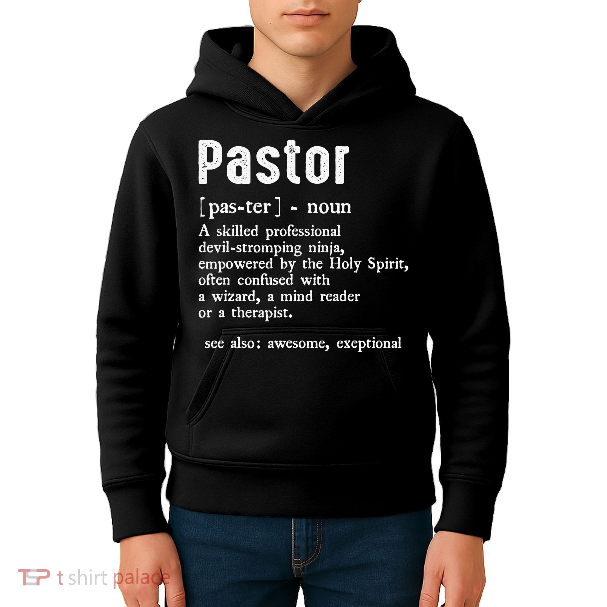 Funny Pastor Definition Gift Christian Preachers Kids Hoodie