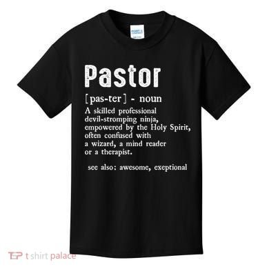 Funny Pastor Definition Gift Christian Preachers Kids T-Shirt