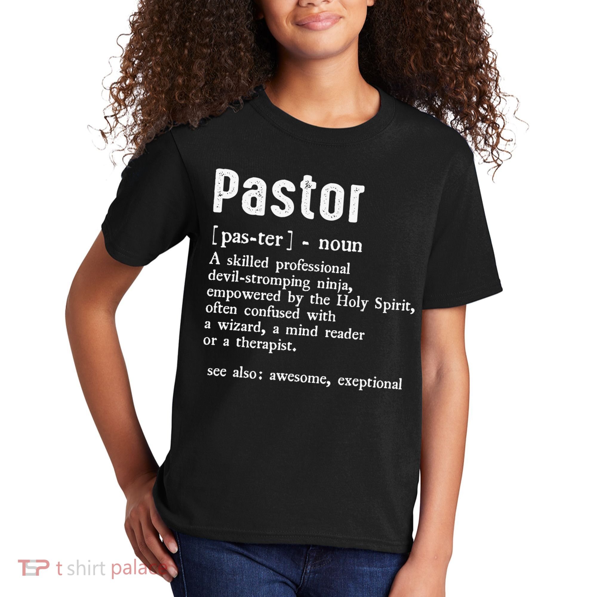Funny Pastor Definition Gift Christian Preachers Kids T-Shirt