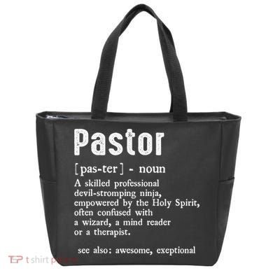 Funny Pastor Definition Gift Christian Preachers Tote Bag