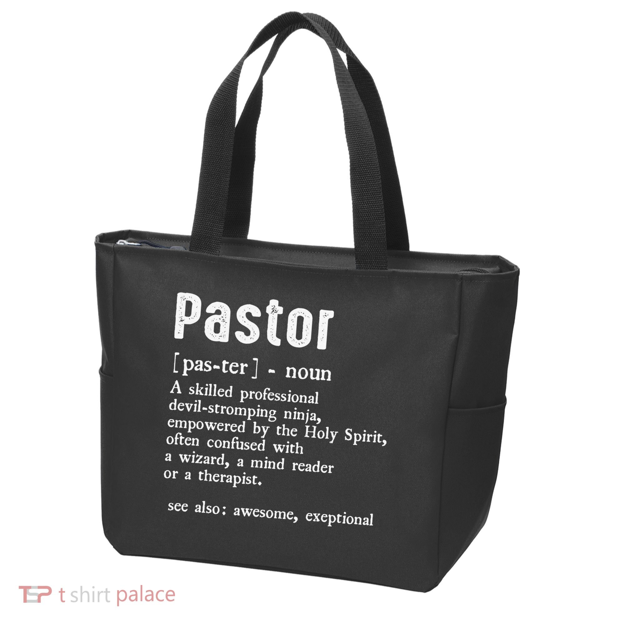Funny Pastor Definition Gift Christian Preachers Tote Bag