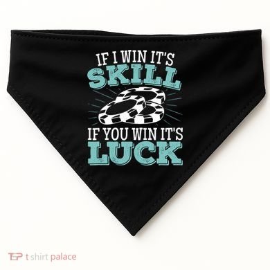 Funny Poker Design for a Poker Player USA-Made Doggie Bandana