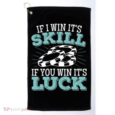 Funny Poker Design for a Poker Player Golf Towel