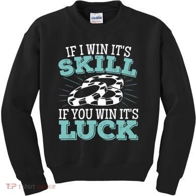 Funny Poker Design for a Poker Player Kids Sweatshirt