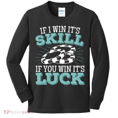 Funny Poker Design for a Poker Player Kids Long Sleeve Shirt