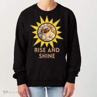 Funny Pug Dog Rise And Shine Women's Sweatshirt thumb 0