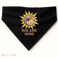 Funny Pug Dog Rise And Shine USA-Made Doggie Bandana thumb 0