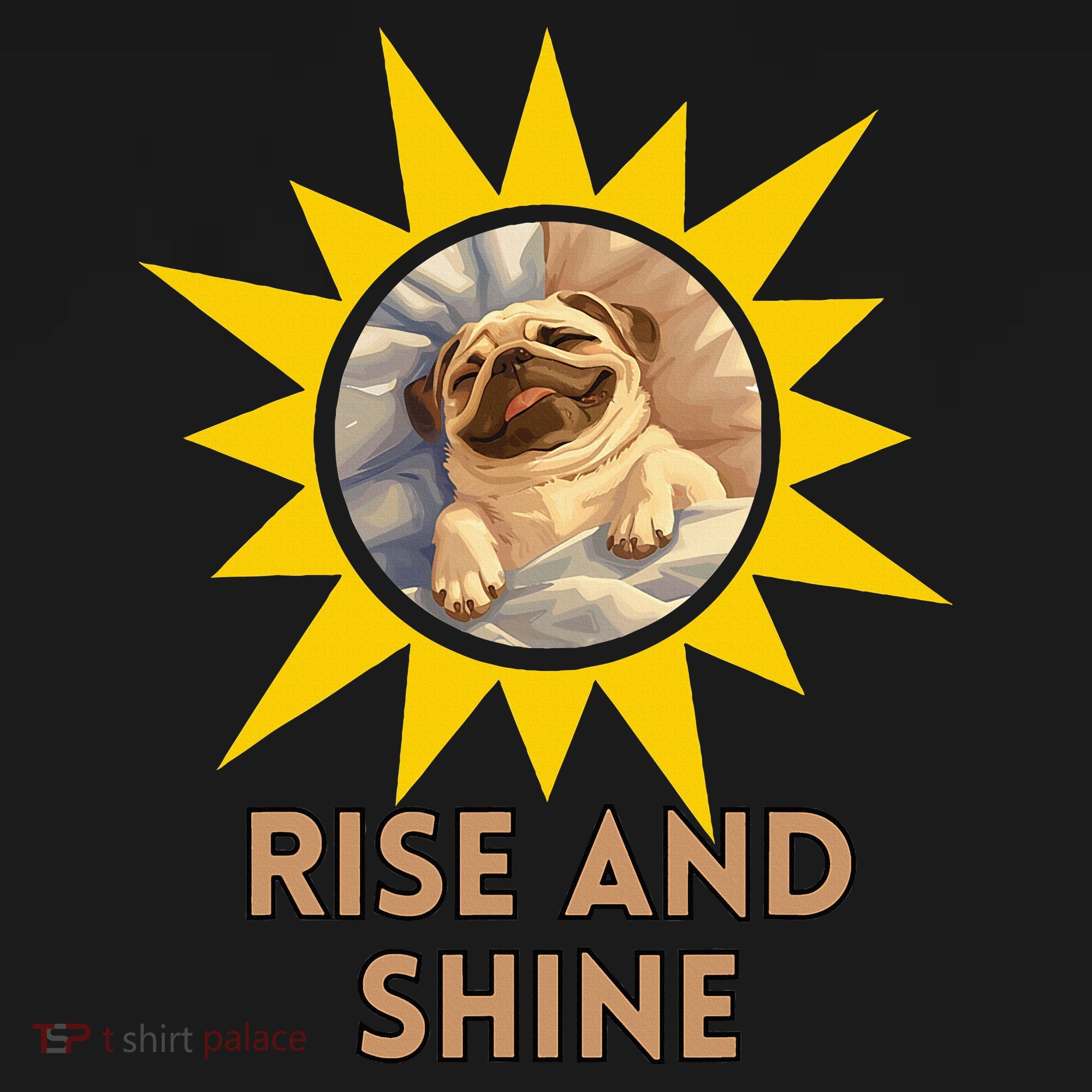 Funny Pug Dog Rise And Shine Apron
