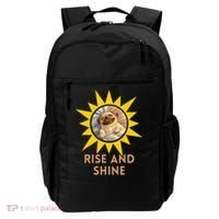 Funny Pug Dog Rise And Shine Backpack thumb 0