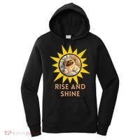 Funny Pug Dog Rise And Shine Women's Hoodie thumb 0