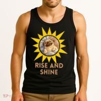 Funny Pug Dog Rise And Shine Tank Top thumb 3