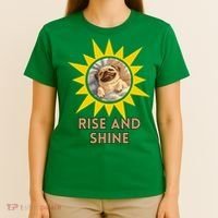 Funny Pug Dog Rise And Shine T-Shirt thumb 4
