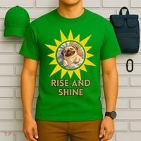 Funny Pug Dog Rise And Shine T-Shirt thumb 6