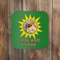 Funny Pug Dog Rise And Shine Coaster thumb 0