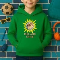 Funny Pug Dog Rise And Shine Kids Hoodie thumb 2