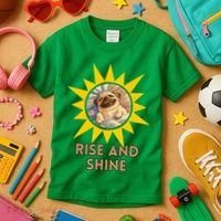 Funny Pug Dog Rise And Shine Kids T-Shirt thumb 3