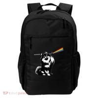 Funny Pomeranian Dog Rock Music Rainbow Fun Dark Side Moon Backpack thumb 0