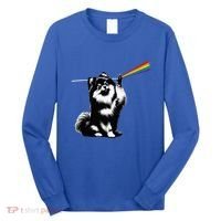 Funny Pomeranian Dog Rock Music Rainbow Fun Dark Side Moon Long Sleeve Shirt thumb 0