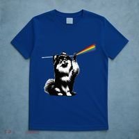 Funny Pomeranian Dog Rock Music Rainbow Fun Dark Side Moon T-Shirt thumb 5