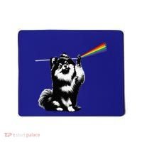 Funny Pomeranian Dog Rock Music Rainbow Fun Dark Side Moon Mousepad thumb 0