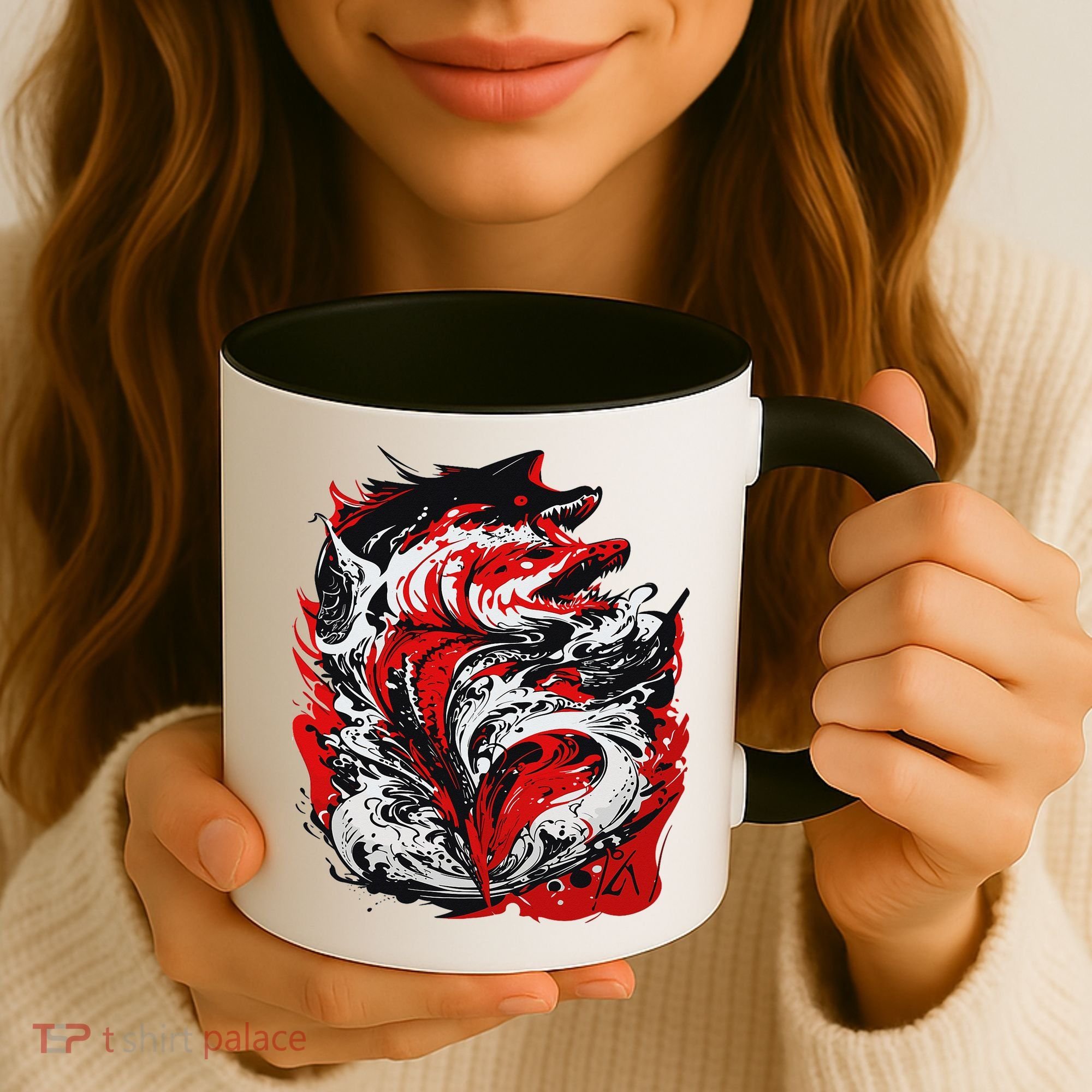 Fishing Power Dynamics Of Nature Jumping Salmon Angler Coffee Mug