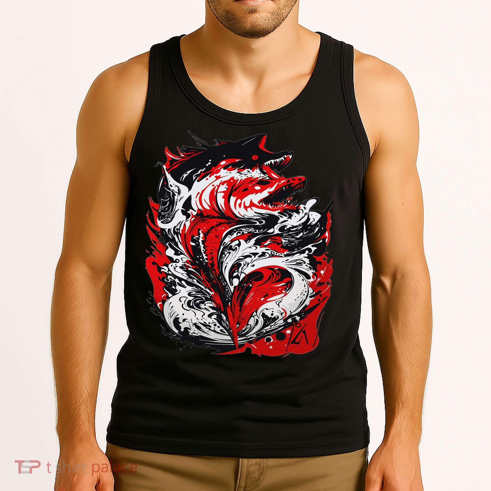 Fishing Power Dynamics Of Nature Jumping Salmon Angler Tank Top