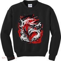 Fishing Power Dynamics Of Nature Jumping Salmon Angler Kids Sweatshirt thumb 0