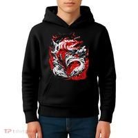 Fishing Power Dynamics Of Nature Jumping Salmon Angler Kids Hoodie thumb 4