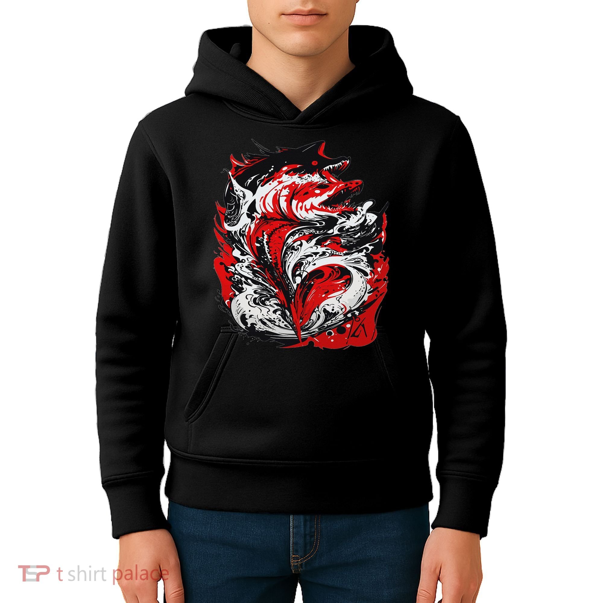Fishing Power Dynamics Of Nature Jumping Salmon Angler Kids Hoodie
