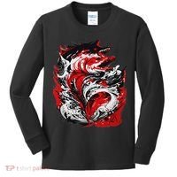 Fishing Power Dynamics Of Nature Jumping Salmon Angler Kids Long Sleeve Shirt thumb 0