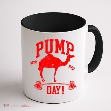 Funny Pump Day Hump Day Camel Weight Lifting Training Gym Gift Coffee Mug back