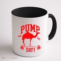 Funny Pump Day Hump Day Camel Weight Lifting Training Gym Gift Coffee Mug thumb 1
