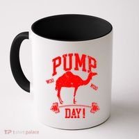Funny Pump Day Hump Day Camel Weight Lifting Training Gym Gift Coffee Mug thumb 0