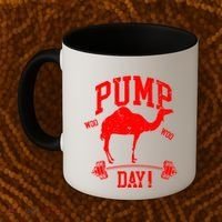 Funny Pump Day Hump Day Camel Weight Lifting Training Gym Gift Coffee Mug thumb 2