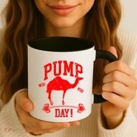Funny Pump Day Hump Day Camel Weight Lifting Training Gym Gift Coffee Mug thumb 3