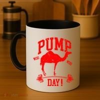 Funny Pump Day Hump Day Camel Weight Lifting Training Gym Gift Coffee Mug thumb 4