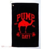 Funny Pump Day Hump Day Camel Weight Lifting Training Gym Gift Golf Towel thumb 0