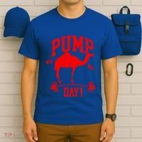 Funny Pump Day Hump Day Camel Weight Lifting Training Gym Gift T-Shirt thumb 6