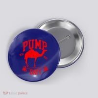Funny Pump Day Hump Day Camel Weight Lifting Training Gym Gift Button thumb 0