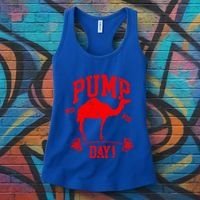 Funny Pump Day Hump Day Camel Weight Lifting Training Gym Gift Women's Tank Top thumb 3