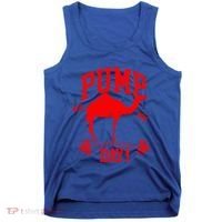 Funny Pump Day Hump Day Camel Weight Lifting Training Gym Gift Tank Top thumb 0
