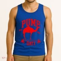 Funny Pump Day Hump Day Camel Weight Lifting Training Gym Gift Tank Top thumb 3