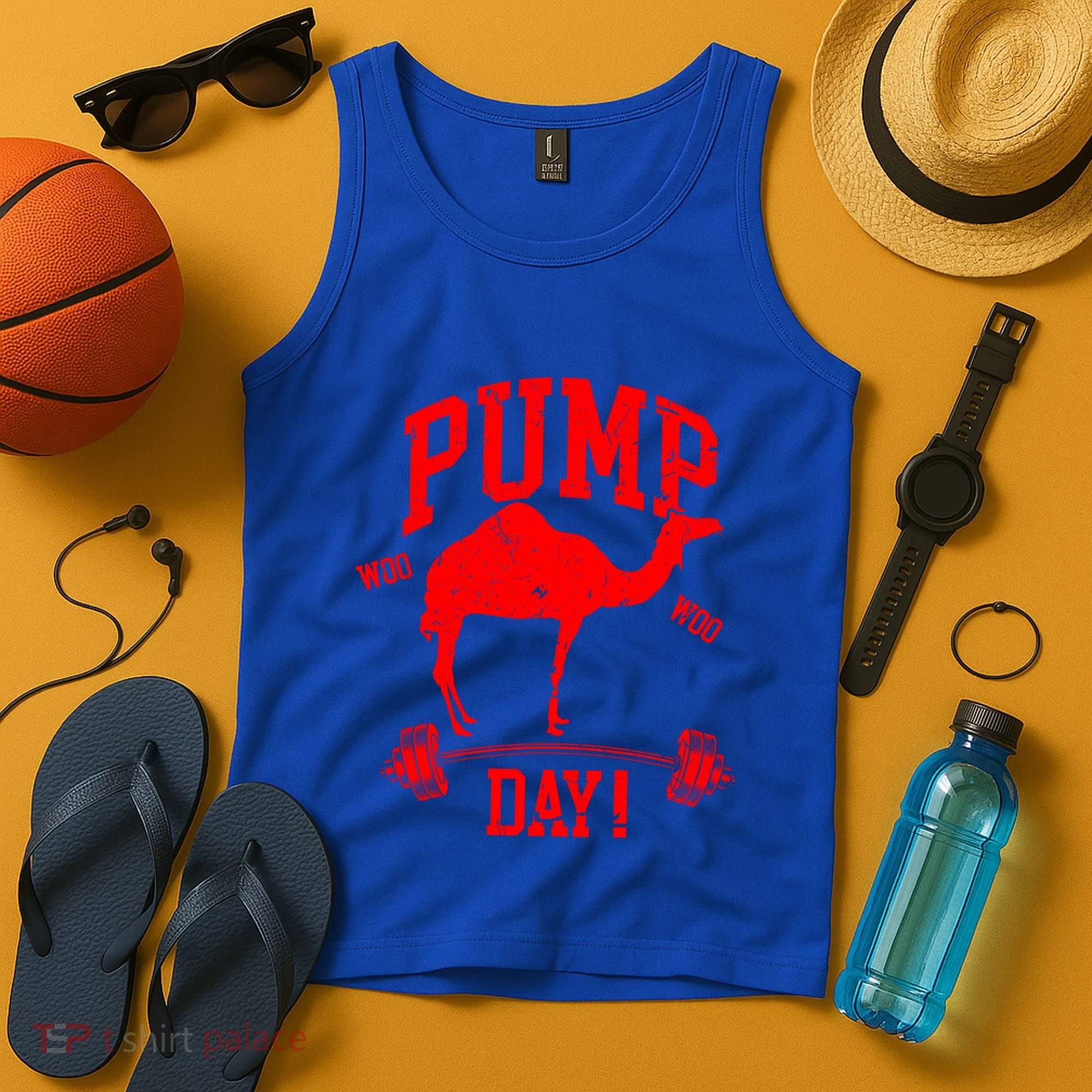 Funny Pump Day Hump Day Camel Weight Lifting Training Gym Gift Tank Top