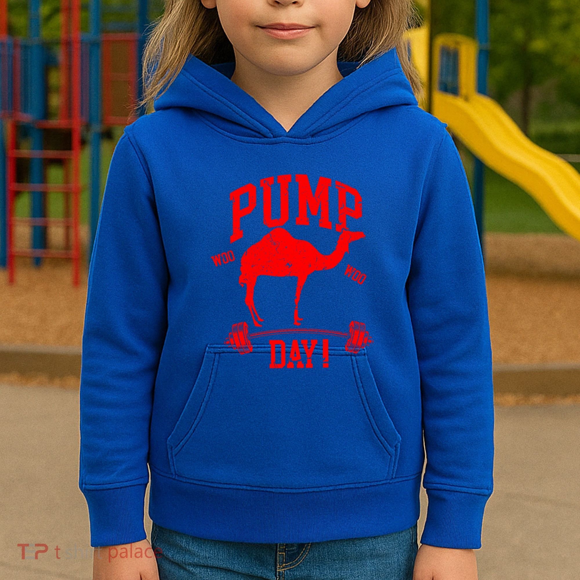 Funny Pump Day Hump Day Camel Weight Lifting Training Gym Gift Kids Hoodie