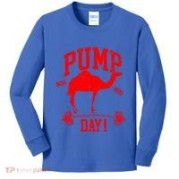 Funny Pump Day Hump Day Camel Weight Lifting Training Gym Gift Kids Long Sleeve Shirt thumb 0