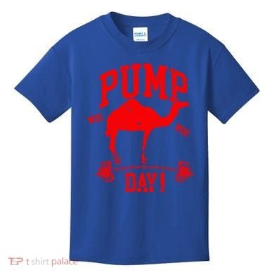Funny Pump Day Hump Day Camel Weight Lifting Training Gym Gift Kids T-Shirt