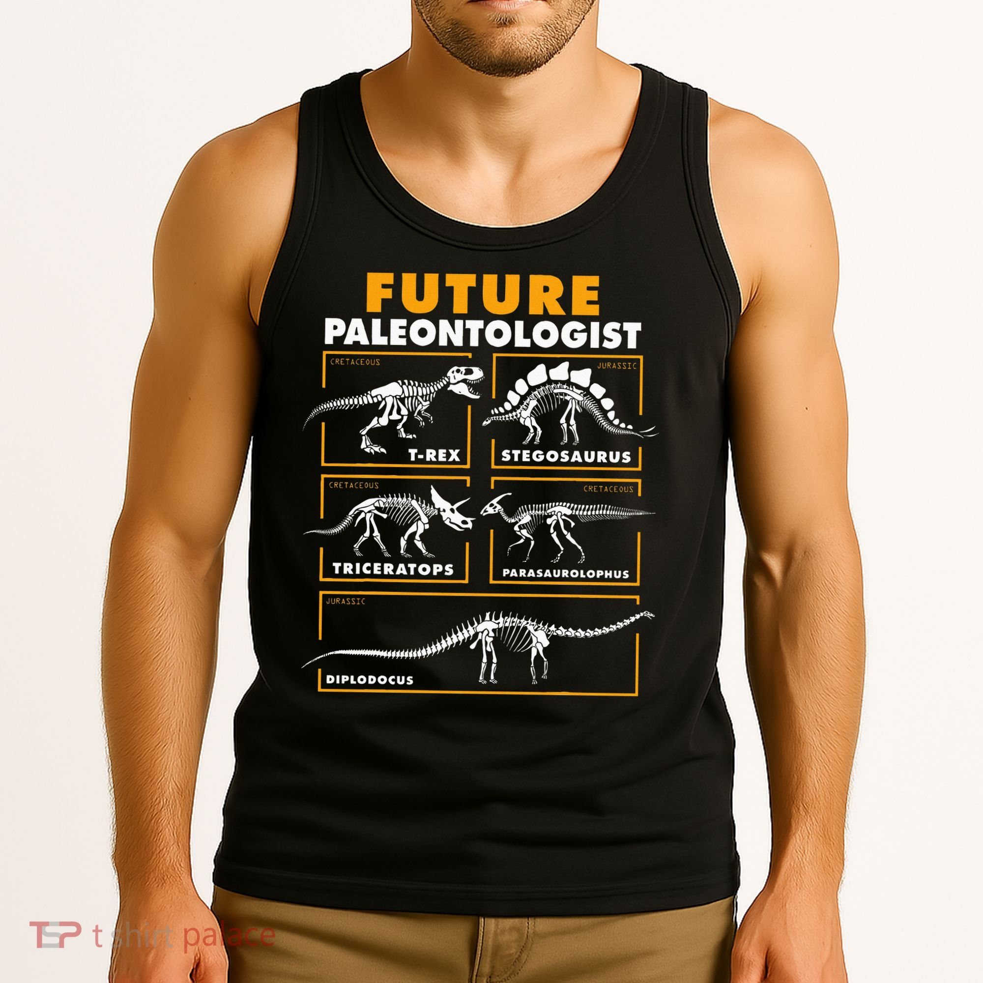 Future Paleontologist Dinosaur Fossil Paleontology Kids Boys Tank Top