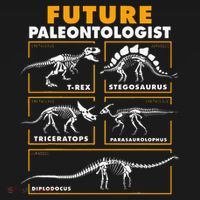 Future Paleontologist Dinosaur Fossil Paleontology Kids Boys Women's Long Sleeve Shirt thumb 2