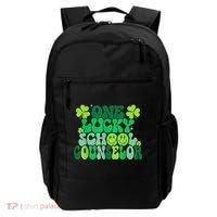 Funny Patrick's Day, Groovy Teacher One Lucky School Counselor Backpack thumb 0