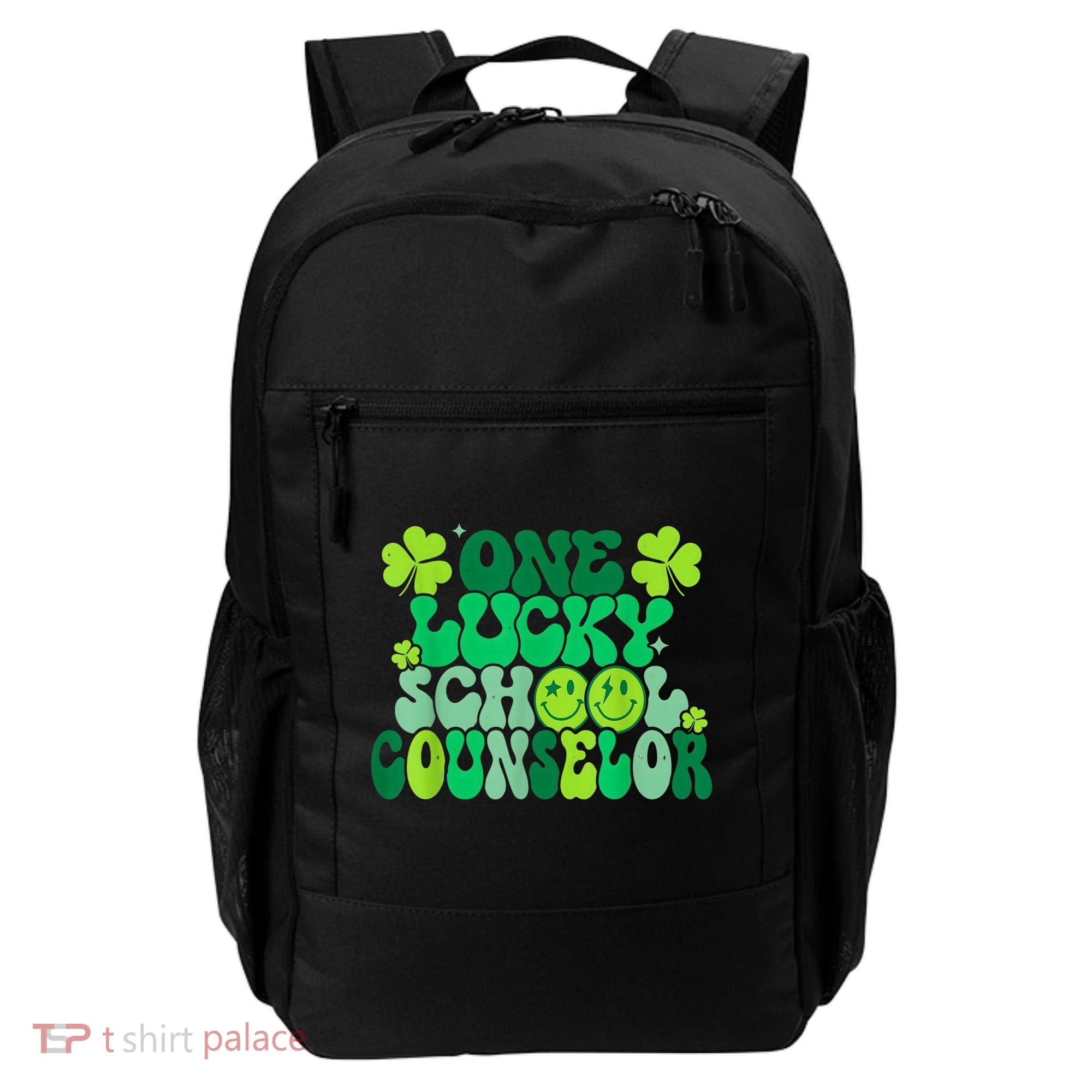 Funny Patrick's Day, Groovy Teacher One Lucky School Counselor Backpack